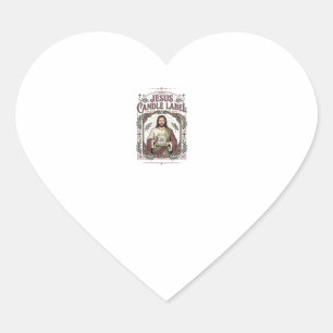 Adesivo Coração Rótulo de Vela Jesus Vela Jesus Fé Cristã Vi