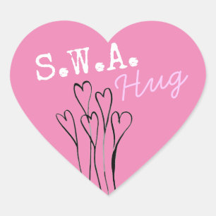 Adesivo Coração Rótulos de Correio Especial SWA-Hug para Balões