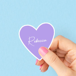 Adesivo Coração Roxo Personalizado