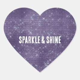 Adesivo Coração Roxo Sparkle