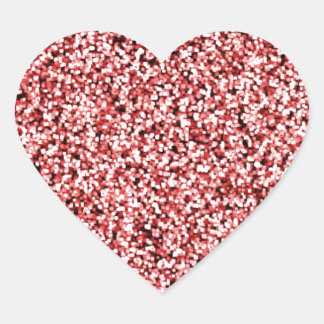 Adesivo Coração Ruby Red Faux Glitter