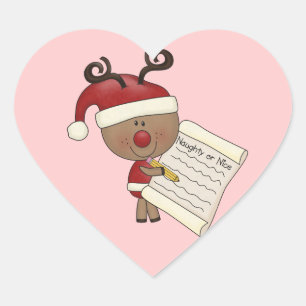 Adesivo Coração Rudy Reindeer Naughn ou Nic
