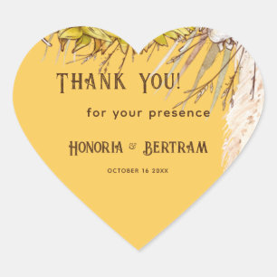 Adesivo Coração Rústica Roca Mostarda Girassol