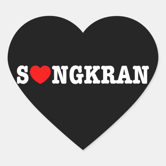 Adesivo Coração S ❤ NGKRAN ~ Heart (Love) Songkran (Frente)