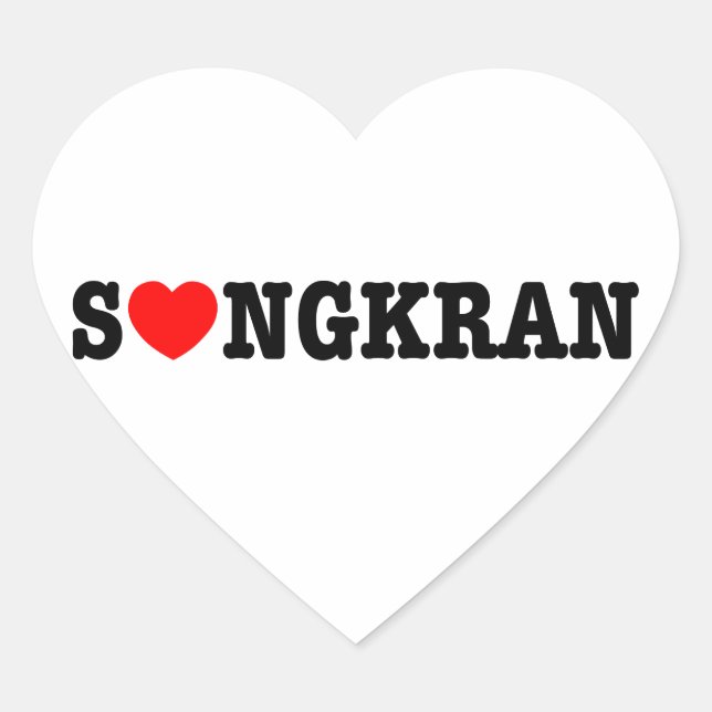 Adesivo Coração S ❤ NGKRAN ~ Heart (Love) Songkran (Frente)