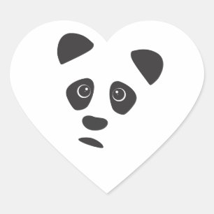 Adesivo Coração Sad Panda