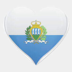Adesivo Coração San Marino ama o cartaz do orgulho da bandeira