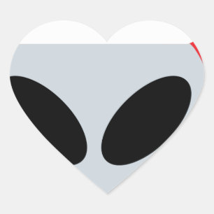 Adesivo Coração santa claus alienígena emoji