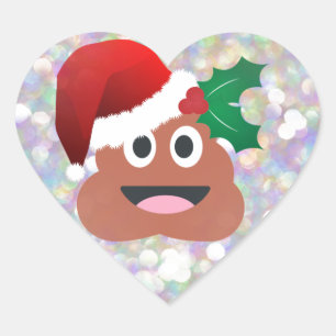 Adesivo Coração santa claus emoji