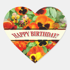 Adesivo Coração Saudação de Aniversário do Pânico