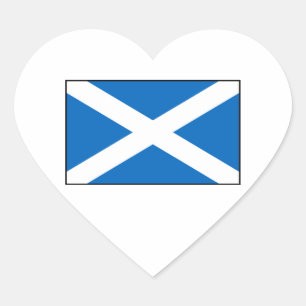 Adesivo Coração Scotland - bandeira escocesa