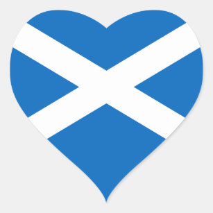 Adesivo Coração Scottish Flag of Scotland Santo Andrew's Cross Sal