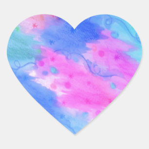 Adesivo Coração SEER ESTRELAS 1 - Céu Estrelado Azul Claro Bonito