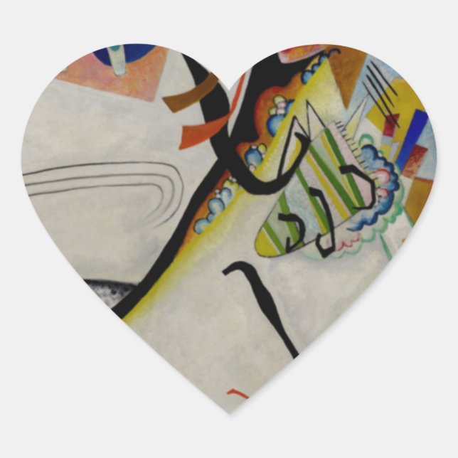 Adesivo Coração Segmento Azul Kandinsky (Frente)