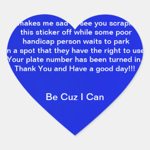 Adesivo Coração Seja Cuz que eu posso