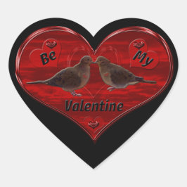 Adesivo Coração Seja O Meu Namorados Beijando Os Doves