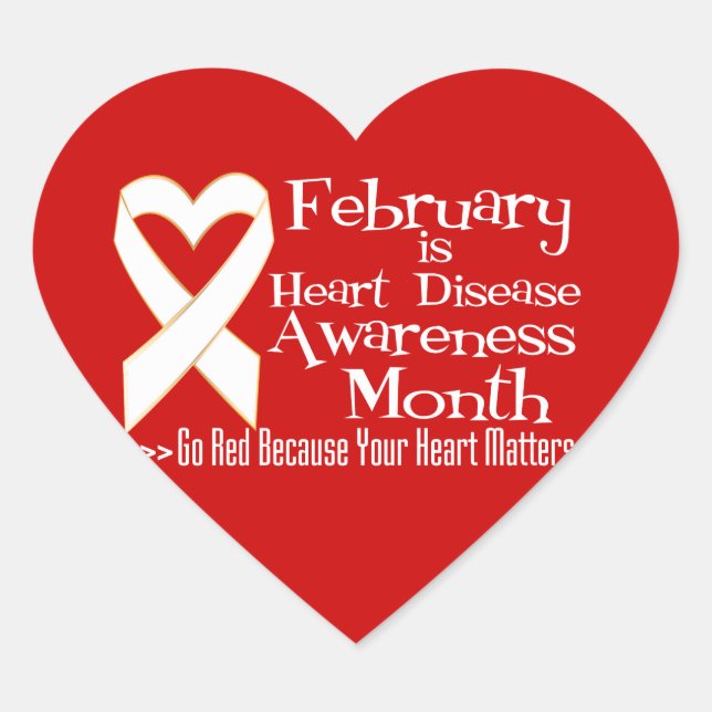 Adesivo Coração Seja Vermelho Para Sensibilizar Doenças Cardíacas  (Frente)