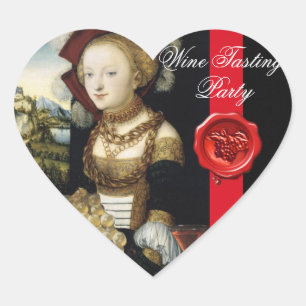ADESIVO CORAÇÃO SELO ANTIGO DA CERA DO PARTIDO DA DEGUSTAÇÃO DE