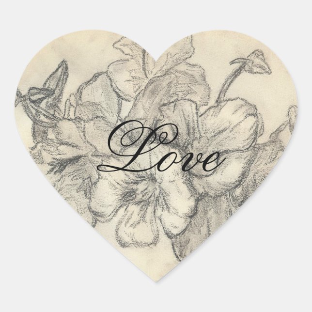 Adesivo Coração selo de amor (Frente)