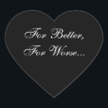 Adesivo Coração Selo de Convite para Boas Promessas de Casamento<br><div class="desc">Selo de Convite para Boas Promessas de Casamento</div>