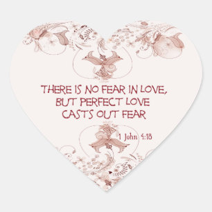 Adesivo Coração Sem Medo em Autocolantes