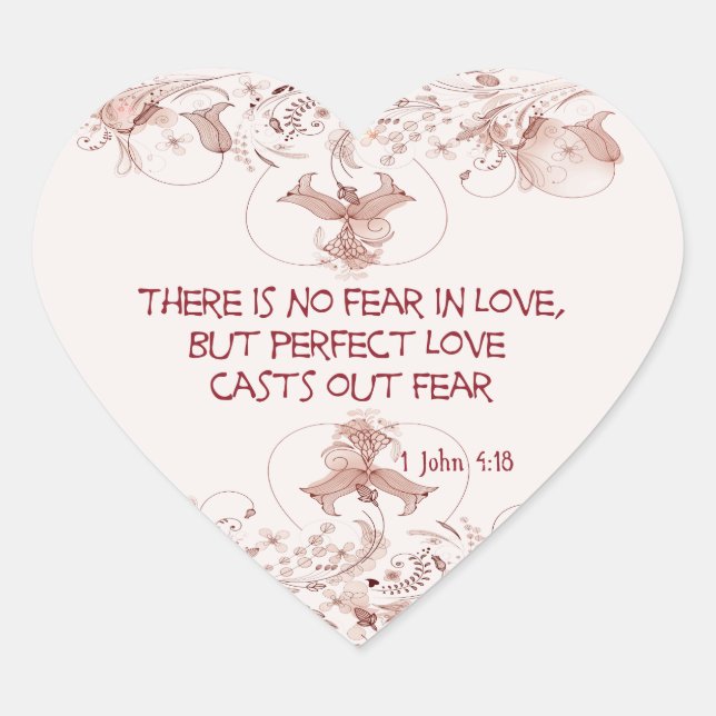 Adesivo Coração Sem Medo em Autocolantes (Frente)