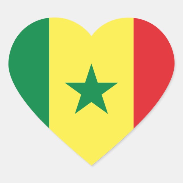 Adesivo Coração senegal (Frente)