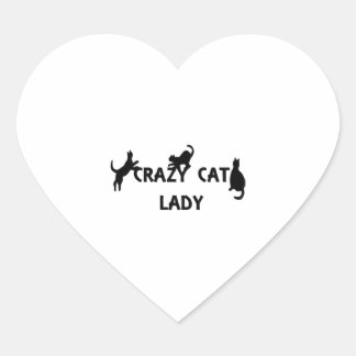 Adesivo Coração Senhora de Gato Louca
