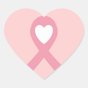 Adesivo Coração Sensibilização do Cancer da Mama