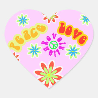 Adesivo Coração Sentir 60 Hippy Sticker