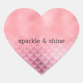 Adesivo Coração Sereia Rosa Girassol