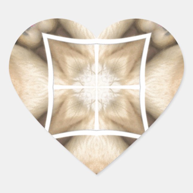 Adesivo Coração Serengeti Splendor: Oculto de Animais Vibrantes (Frente)