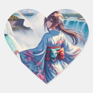 Adesivo Coração Serenidade pelas cataratas