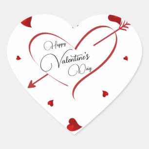 Adesivo Coração Seta