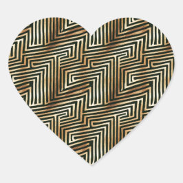 Adesivo Coração Setas de Creme Castanho