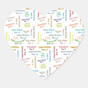 Adesivo Coração Setembro, 15 Aniversário