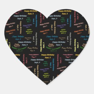 Adesivo Coração Setembro, 3 Aniversário