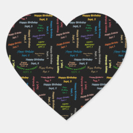 Adesivo Coração Setembro, 5 Aniversário