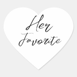 Adesivo Coração Seu Favorito Favor de Casamento Moderno com Letra