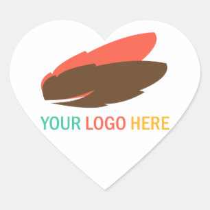 Adesivo Coração Seu promocional cardíaco de logotipo da empresa ou