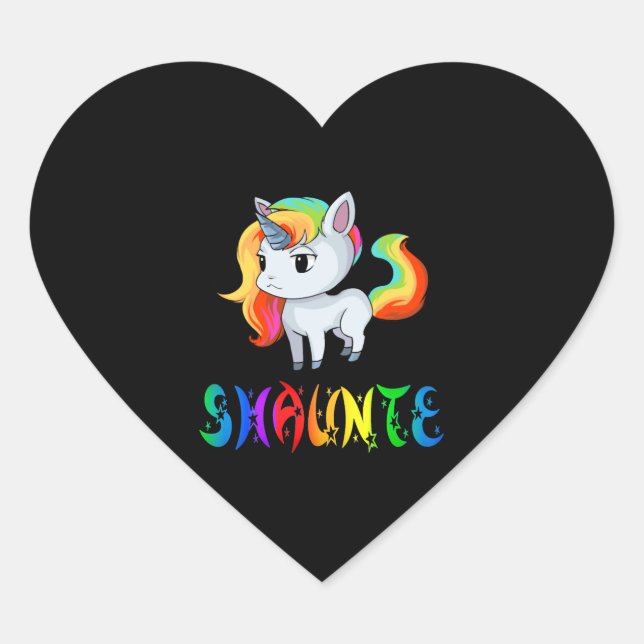 Adesivo Coração Shaunte Unicorn (Frente)