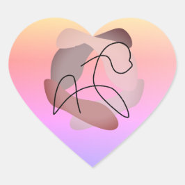 Adesivo Coração Silhueta de Serenidade: A Beleza de um Cavalo Livr