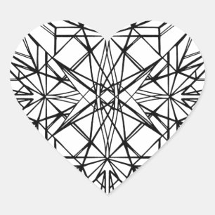 Adesivo Coração simetria geométrica