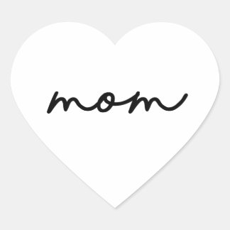 Adesivo Coração Simple Mom Love Sticker | Mother's Day
