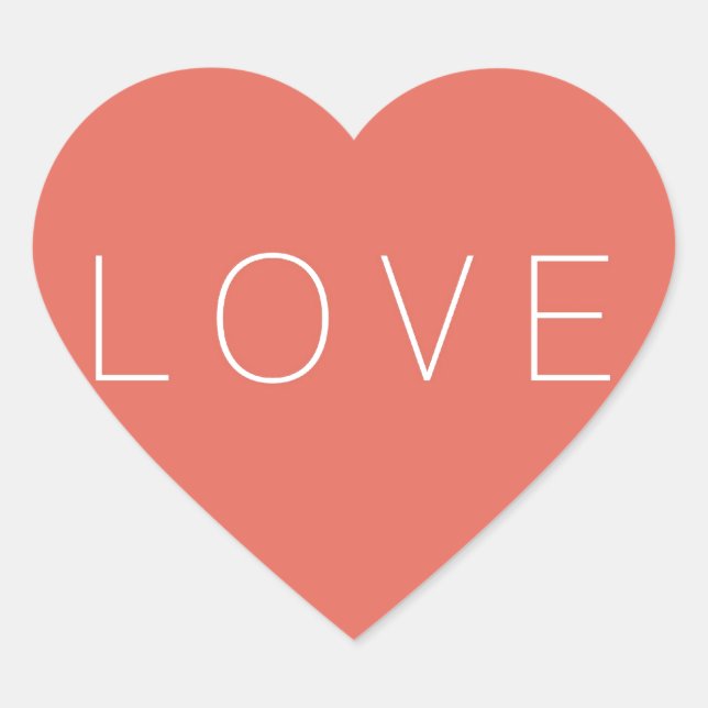 Adesivo Coração Simples amor círculo rosa (Frente)