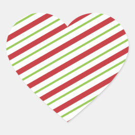 Adesivo Coração Simples Bandas de Natal