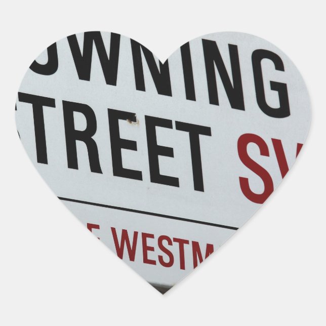 Adesivo Coração Sinal de Rua Downing (Frente)