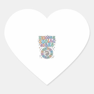 Adesivo Coração Sinal Zodíaco Unicórnio Design Vetorial Kawaii_1