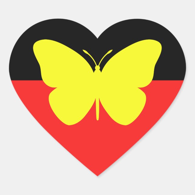 Adesivo Coração Sinalizador da Borboleta Original (Frente)