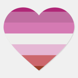 Adesivo Coração Sinalizador lésbica